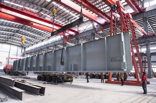 同煤朔南热电2x350MW超临界CFB循环硫化床锅炉钢结构大板梁